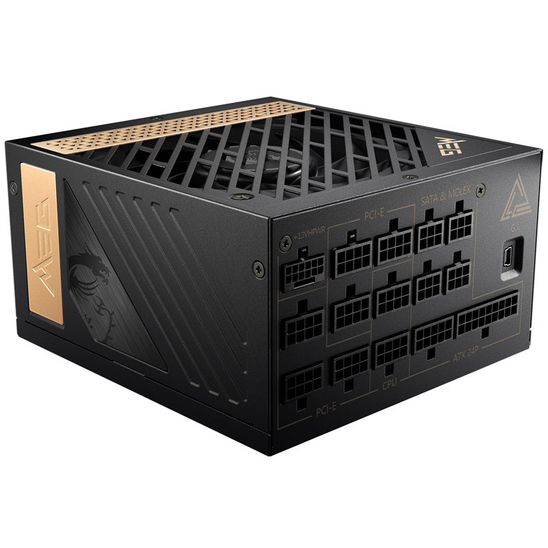 MSI MEG Ai1300P PCIE5 Black / Copper ATX 1300W Fully Modular 80+ Platinum Certified