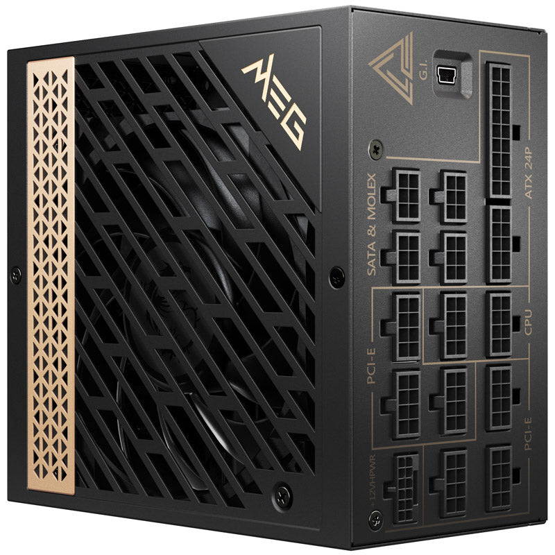 MSI MEG Ai1300P PCIE5 Black / Copper ATX 1300W Fully Modular 80+ Platinum Certified