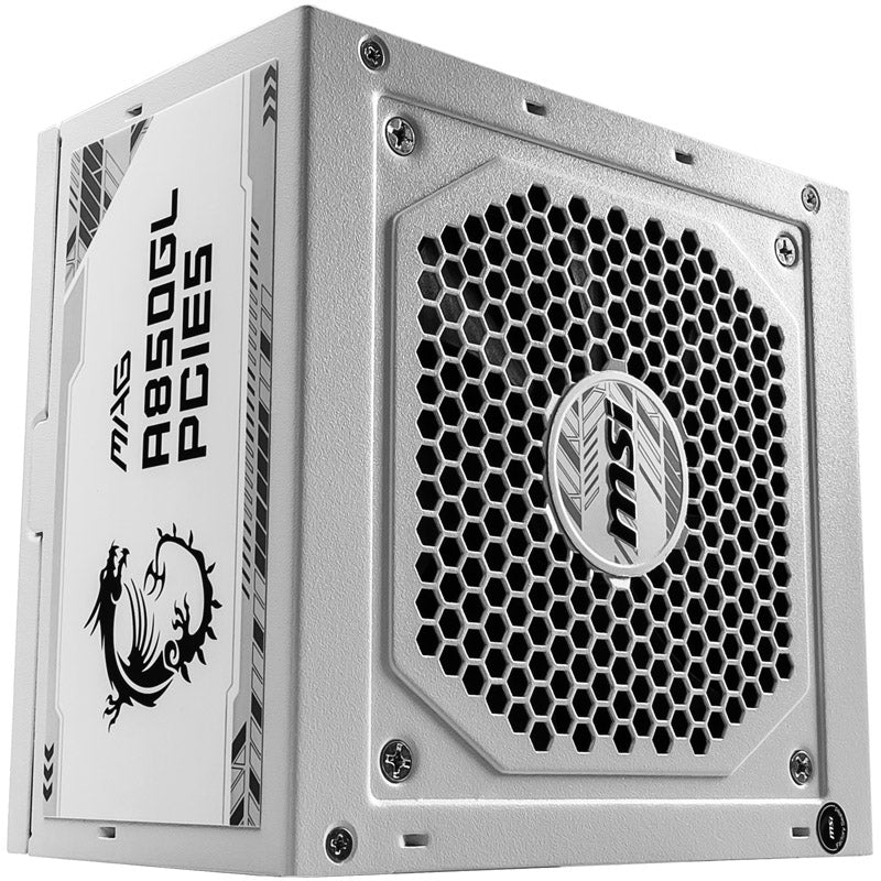 MSI MAG A850GL PCIe5 White Netzteil, 80 PLUS Gold, vollmodular, ATX 3.0, PCIe 5.0 - 850 Watt