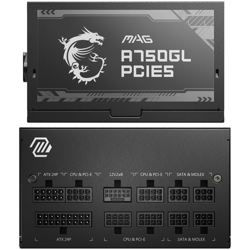 MSI MAG A750GL PCIE5 Black 750W Fully Modular 80+ Gold Certified