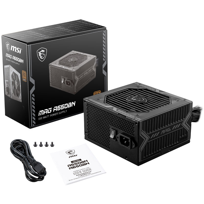 MSI MAG A550BN Noir 550W Non-Modulaire Certifié 80+ Bronze