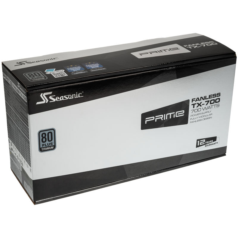 SeaSonic PRIME Fanless Black 700W Fully Modular 80+ Titanium Certified