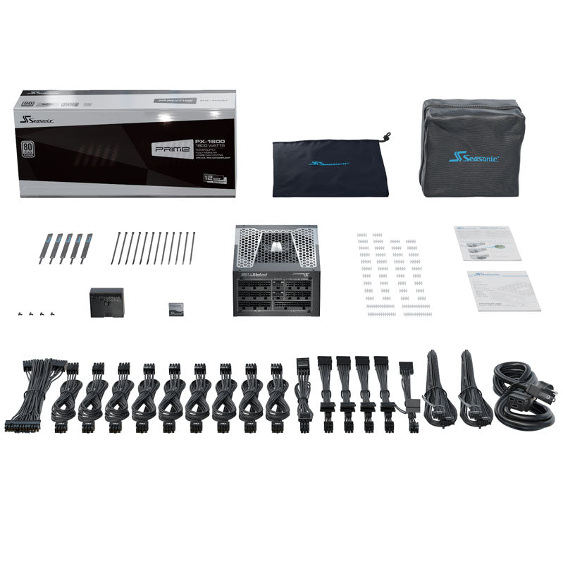 SeaSonic PRIME PX-1600 ATX 3.0 Noir / Argent ATX 1600W Entièrement modulaire Certifié 80+ Platine
