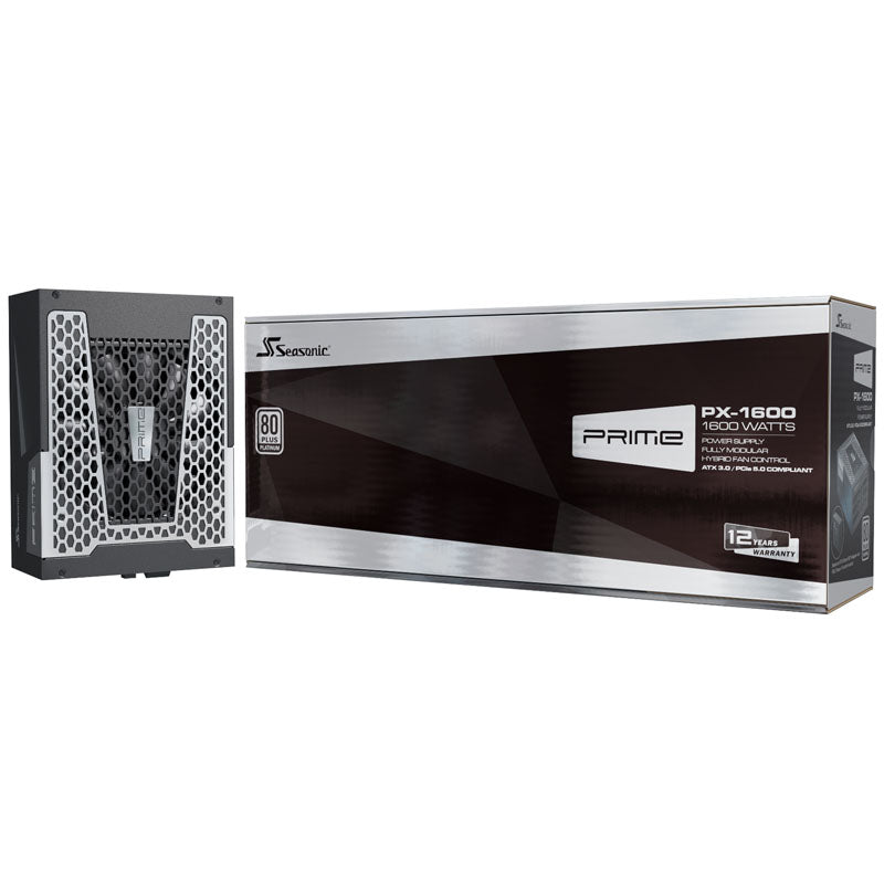 SeaSonic PRIME PX-1600 ATX 3.0 Noir / Argent ATX 1600W Entièrement modulaire Certifié 80+ Platine