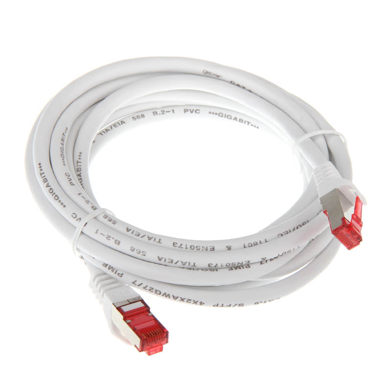 InLine Patchkabel Cat.6, S/FTP (PiMf), 250MHz, weiß - 3m