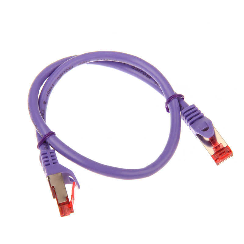 InLine Patchkabel Cat.6, S/FTP (PiMf), 250MHz, violett -  0,5m