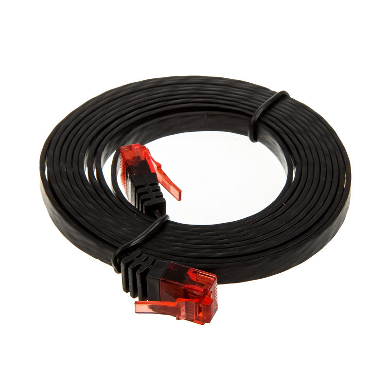 InLine 2m Patchkabel flach, U/UTP, Cat.6 - schwarz