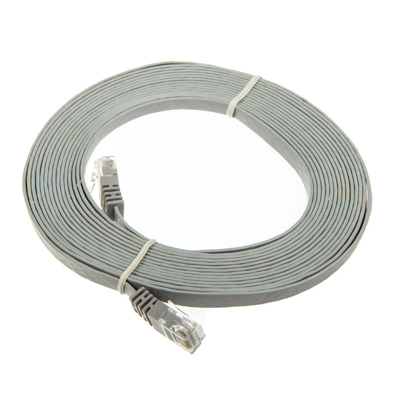 InLine 15m Patchkabel flach, U/UTP, Cat.6 - grau
