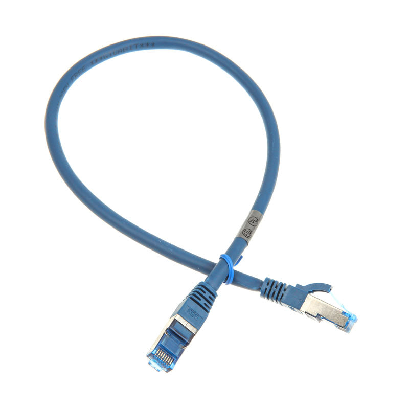 InLine Patchkabel Cat.6A, S/FTP (PiMf), 500MHz, blau - 0,5m