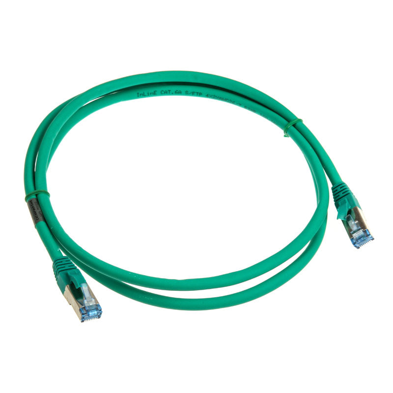 InLine Patchkabel Cat.6A, S/FTP (PiMf), 500MHz, grün - 1,5m