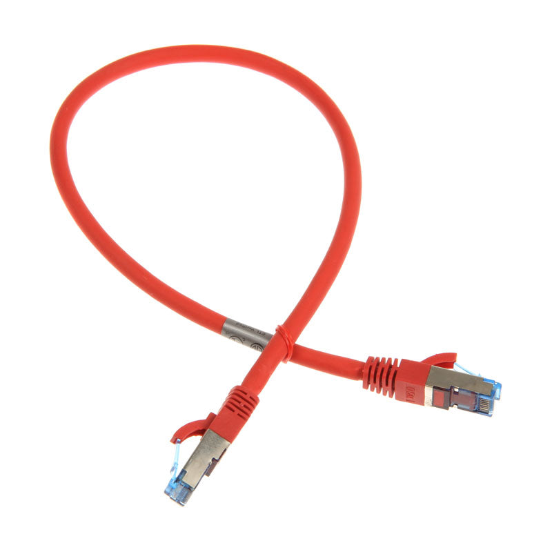 InLine Patchkabel Cat.6A, S/FTP (PiMf), 500MHz, rot - 0,5m