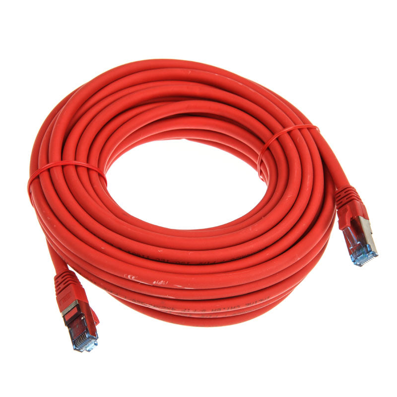 InLine Patchkabel Cat.6A, S/FTP (PiMf), 500MHz, rot - 10m