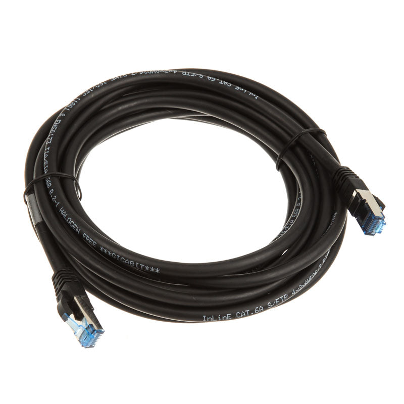 InLine Patchkabel Cat.6A, S/FTP (PiMf), 500MHz, schwarz - 5m
