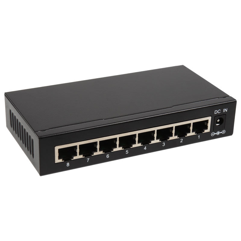 InLine Gigabit Netzwerk Switch 8-Port, 1GBit/s, Desktop, lüfterlos