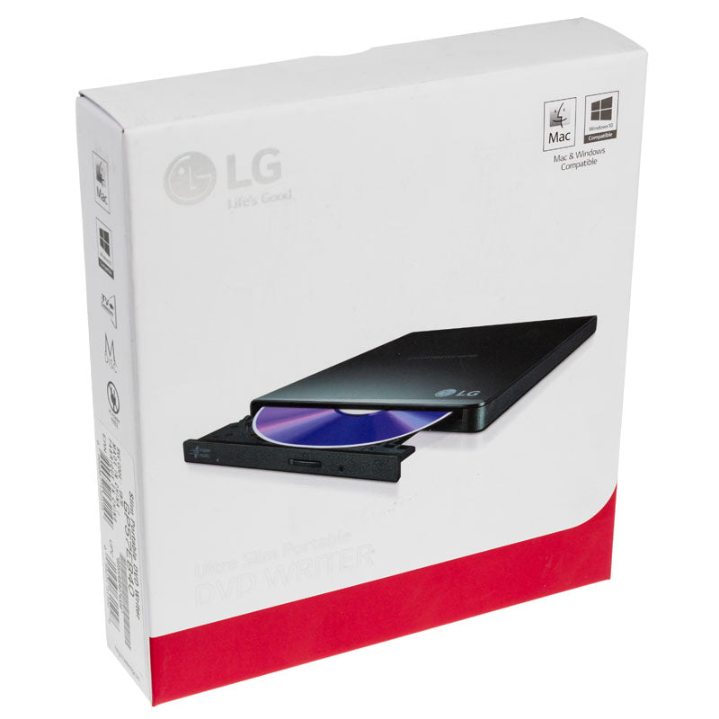 LG GP57EB40 externes slimline DVD-RW Laufwerk, schwarz, USB 2.0