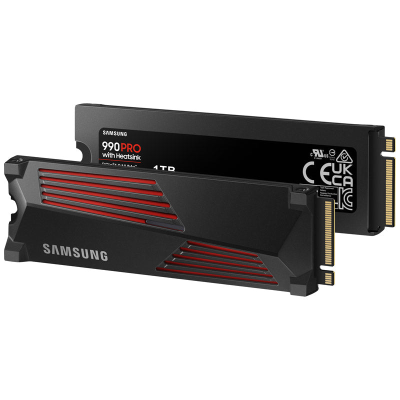 Samsung 990 PRO Series NVMe SSD, PCIe 4.0 M.2 Typ 2280, mit Kühlkörper - 1 TB