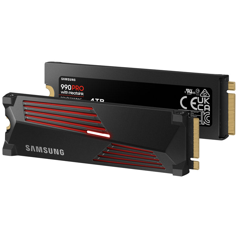 Samsung 990 PRO Series NVMe SSD, PCIe 4.0 M.2 Typ 2280, mit Kühlkörper - 4 TB