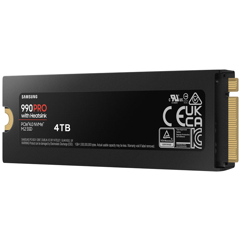 Samsung 990 Pro w/Heatsink 4TB M.2 SSD PCIe 4.0 NVMe
