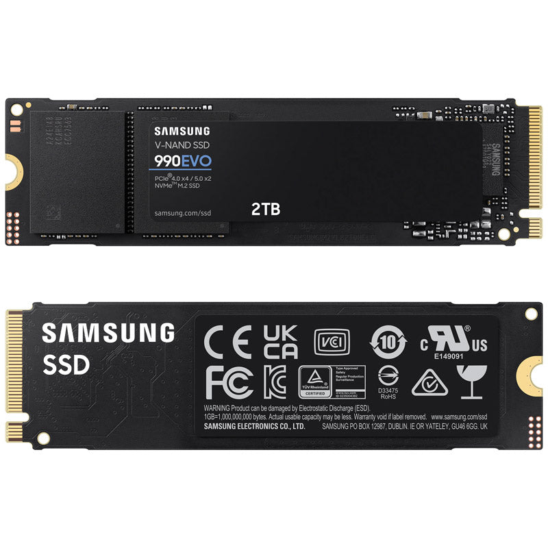 Samsung 990 EVO 2 To SSD M.2-2280 PCIe 5.0 X2 NVMe