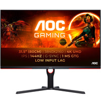 AOC Gaming U32G3X/BK, 80 cm (31,5 Zoll) 144Hz, G-SYNC Compatible, IPS - 2xDP, 2xHDMI