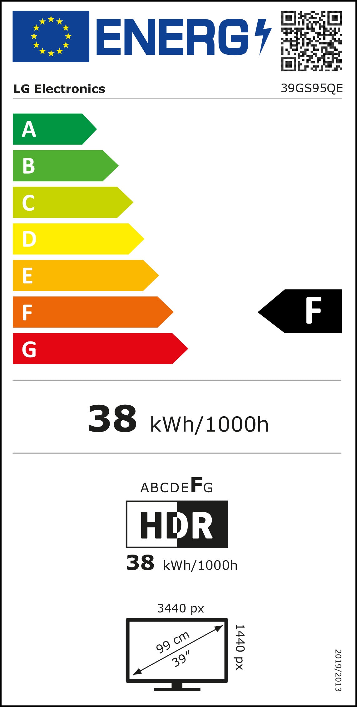 LG UltraGear OLED 39GS95QE-B, 99,1 cm (39 Zoll) Curved, 240Hz, G-SYNC Compatible, OLED - DP, 2xHDMI