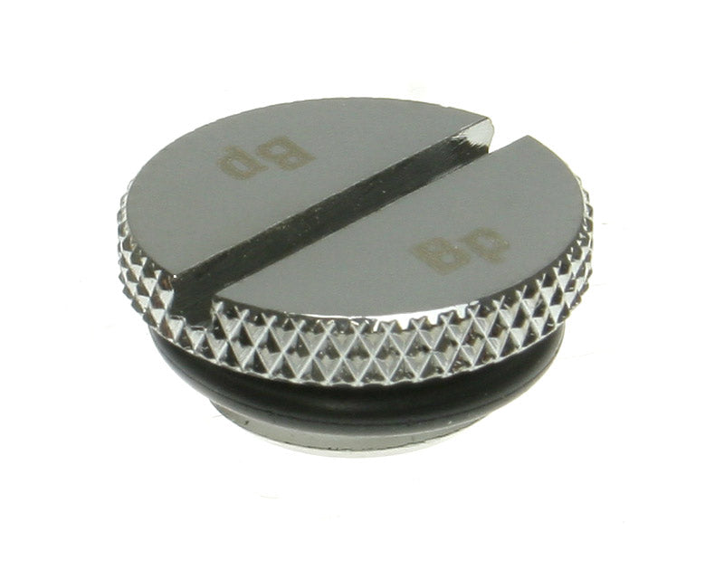 Bitspower Verschlussstopfen G1/4 Zoll AG - flach, silber glänzend