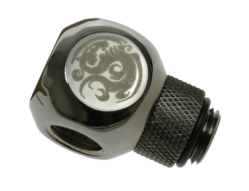 Bitspower Adapter Q-Splitter G1/4 Zoll AG auf 3x G1/4 Zoll IG - drehbar, schwarz glänzend