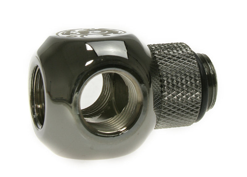 Bitspower Adapter Q-Splitter G1/4 Zoll AG auf 3x G1/4 Zoll IG - drehbar, schwarz glänzend