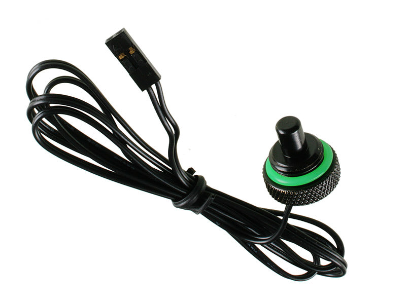 Bitspower Verschlussstopfen mit Temperatur Sensor G1/4 Zoll IG - 90 cm, schwarz matt