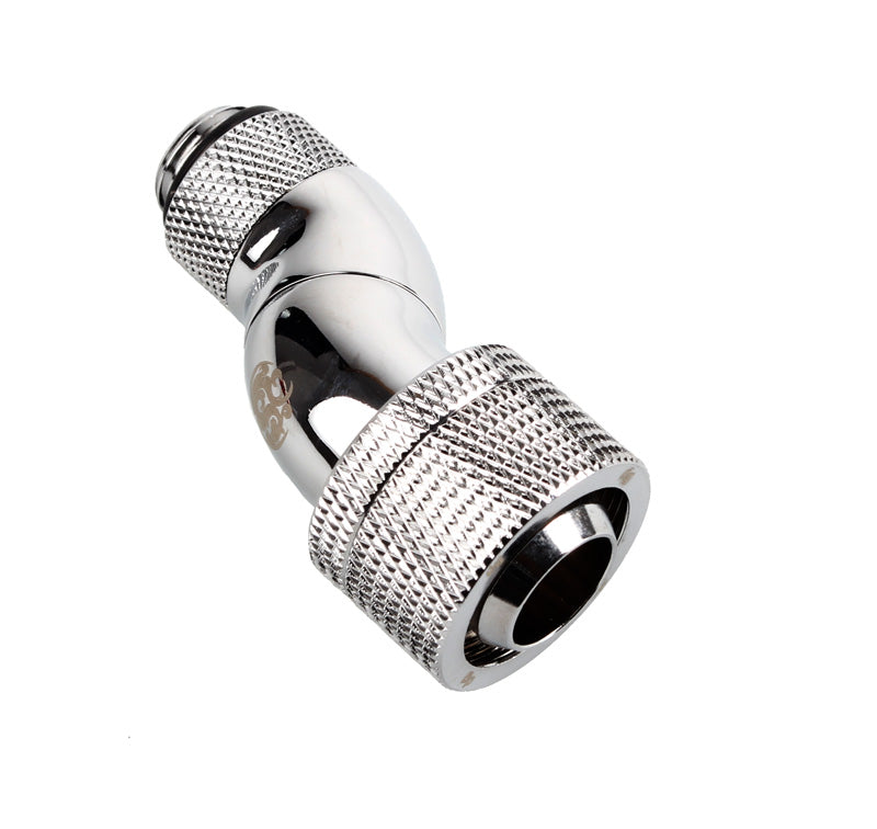 Bitspower Anschluss 90 Grad G1/4 Zoll AG auf 19/13mm - drehbar, silber glänzend