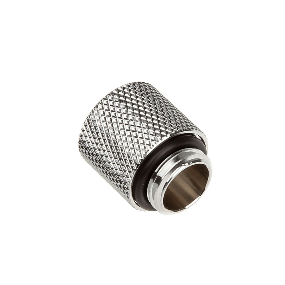 Bitspower Adapter G1/4 Zoll AG auf G1/4 Zoll IG - 15mm, silber glänzend