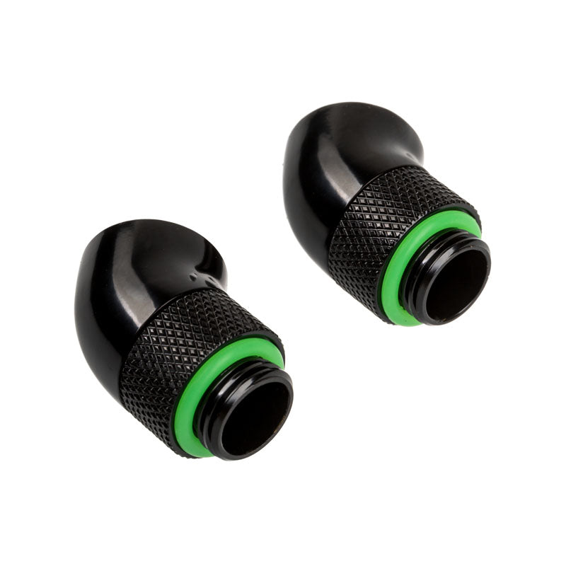 Corsair Hydro X Series Adapter 45 Grad G1/4 Zoll AG auf G1/4 Zoll IG - 2er Pack, drehbar, schwarz