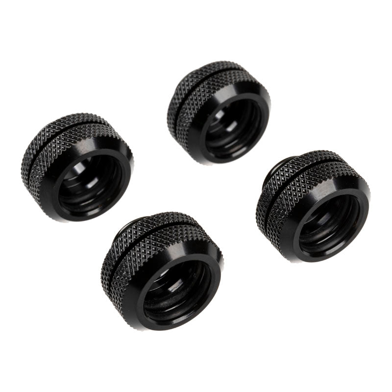 K Corsair Hydro X Series XF Hardline Anschluss gerade G1/4 Zoll AG auf 14mm AD Hardtube - 4er-Pack, schwarz