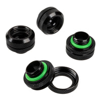 K Corsair Hydro X Series XF Hardline Anschluss gerade G1/4 Zoll AG auf 14mm AD Hardtube - 4er-Pack, schwarz