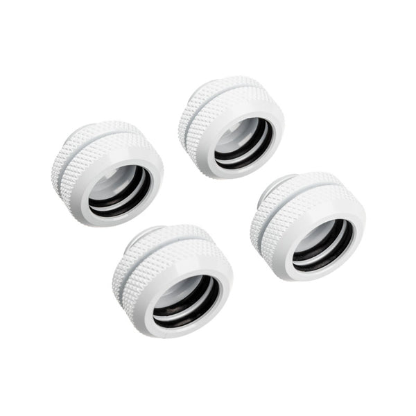 K Corsair Hydro X Series XF Hardline Connection Straight G1/4 to 14mm AD Hardtube Pack of 4 White
