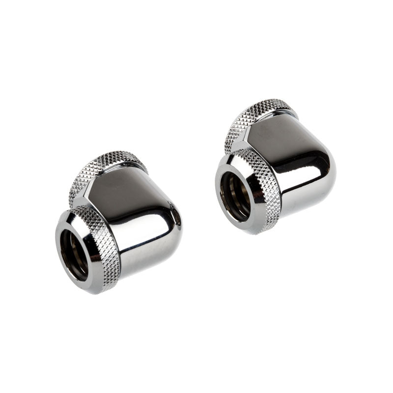 Corsair Hydro X Series XF Hardline Adapter 90 Grad 12mm AD auf 12mm AD Hardtube - 2er Pack, chrome silber