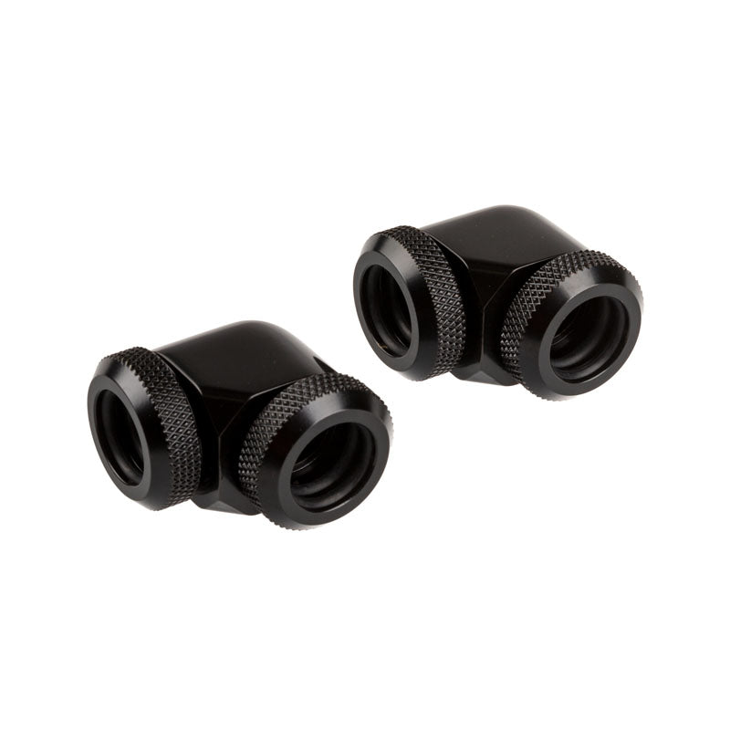 Corsair Hydro X Series XF Hardline Adapter 90 Grad 12mm AD auf 12mm AD Hardtube - 2er Pack, schwarz