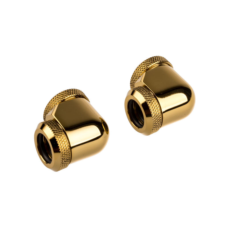 Corsair Hydro X Series XF Hardline Adapter 90 Grad 12mm AD auf 12mm AD Hardtube - 2er Pack, gold