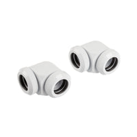 K Corsair Hydro X Series XF Hardline Adapter 90 Grad 12mm AD auf 12mm AD Hardtube - 2er Pack, weiß