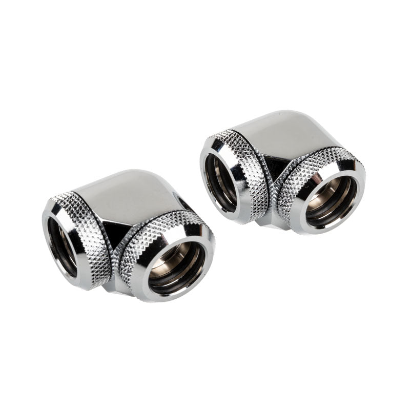 Corsair Hydro X Series XF Hardline Adapter 90 Grad 14mm AD auf 14mm AD Hardtube - 2er Pack, silber