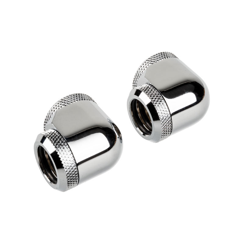 Corsair Hydro X Series XF Hardline Adapter 90 Grad 14mm AD auf 14mm AD Hardtube - 2er Pack, silber