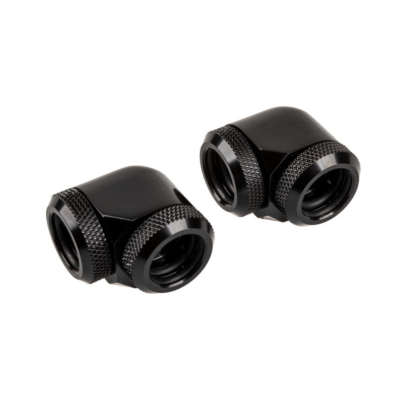 Corsair Hydro X Series XF Hardline Adapter 90 Grad 14mm AD auf 14mm AD Hardtube - 2er Pack, schwarz