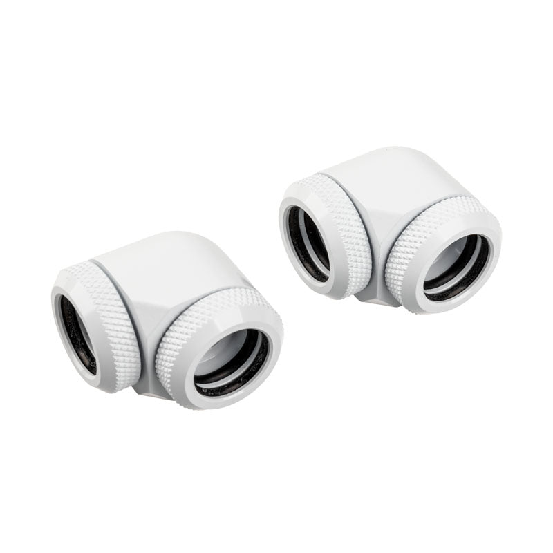 Corsair Hydro X Series XF Hardline Adapter 90 Grad 14mm AD auf 14mm AD Hardtube - 2er Pack, weiß
