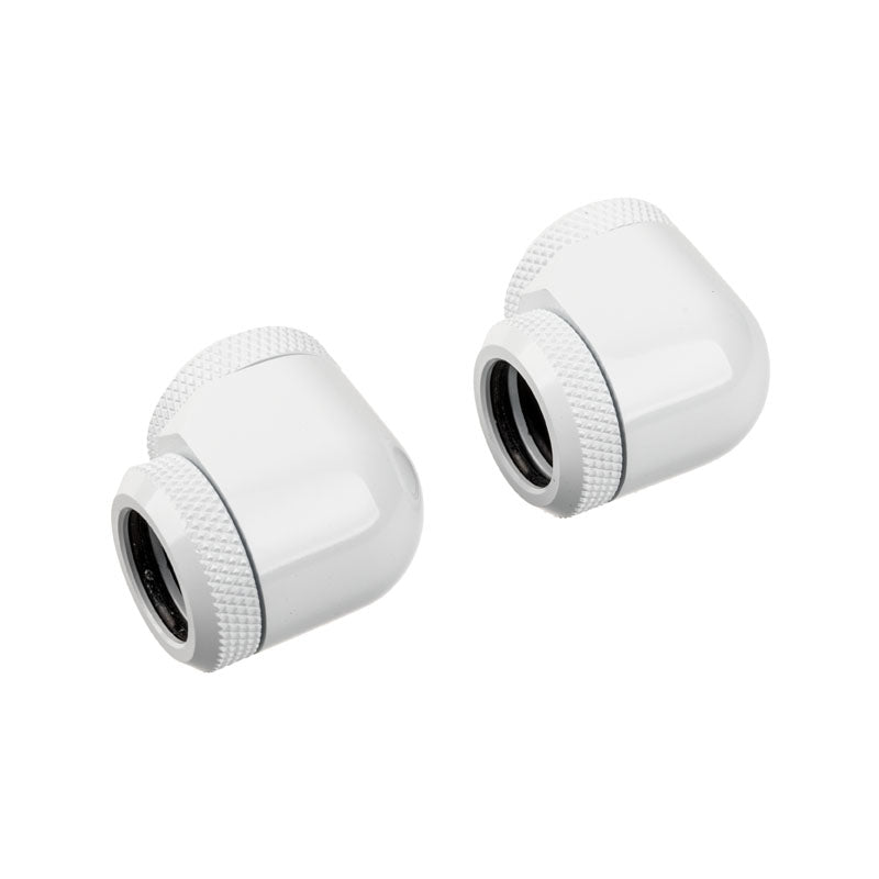 Corsair Hydro X Series XF Hardline Adapter 90 Grad 14mm AD auf 14mm AD Hardtube - 2er Pack, weiß