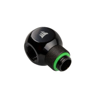 K Corsair Hydro X Series XF Adapter Y-splitter G1/4 Inch Male to 2x G1/4 Inch Female Rotatable Black