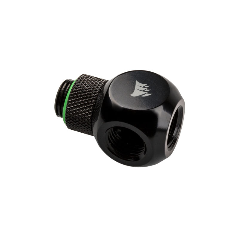 K Corsair Hydro X Series XF Adapter Y-splitter G1/4 Inch Male to 2x G1/4 Inch Female Rotatable Black