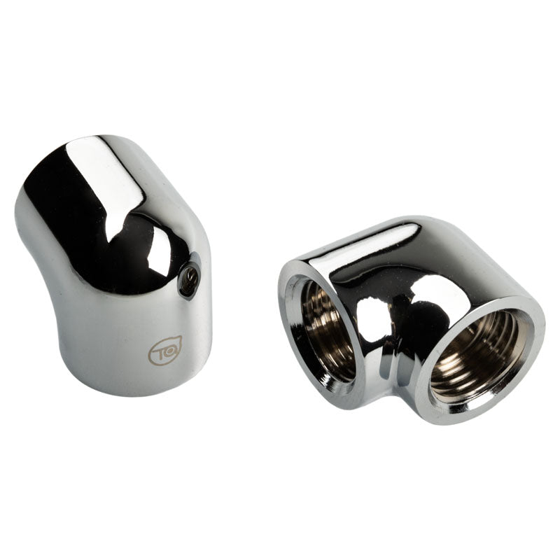 Bitspower Touchaqua Adapter 90 Grad G1/4 Zoll IG auf G1/4 Zoll IG - 2er Pack, silber