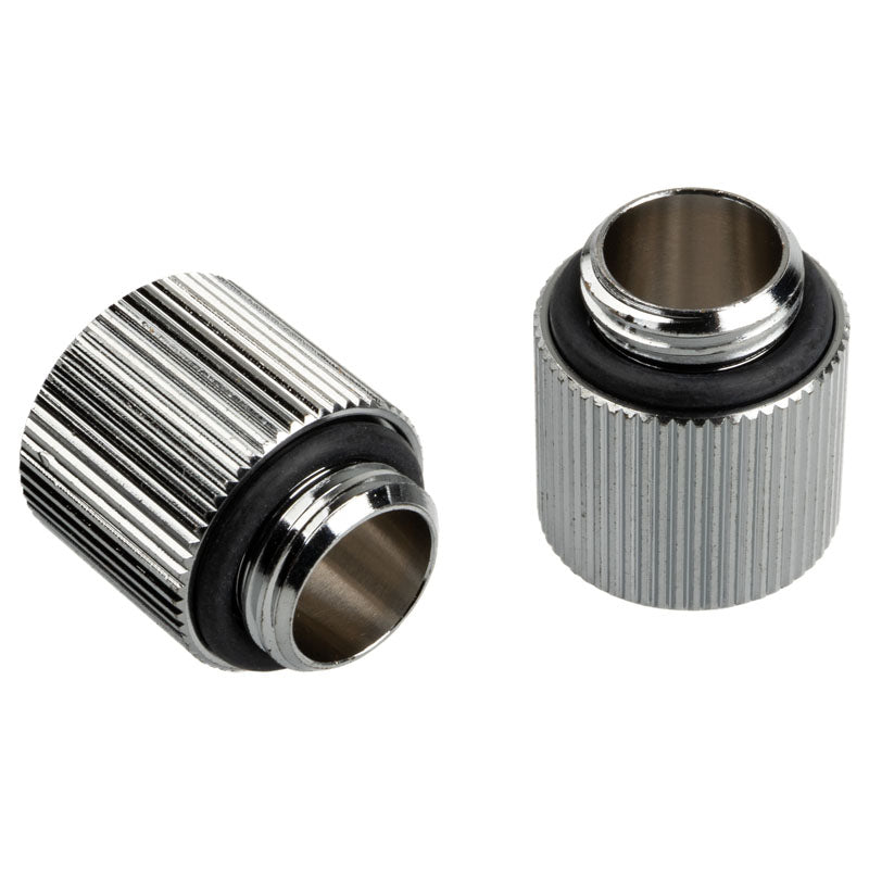Bitspower Touchaqua Adapter gerade G1/4 Zoll AG auf G1/4 Zoll IG - 2er Pack, 15mm, silber