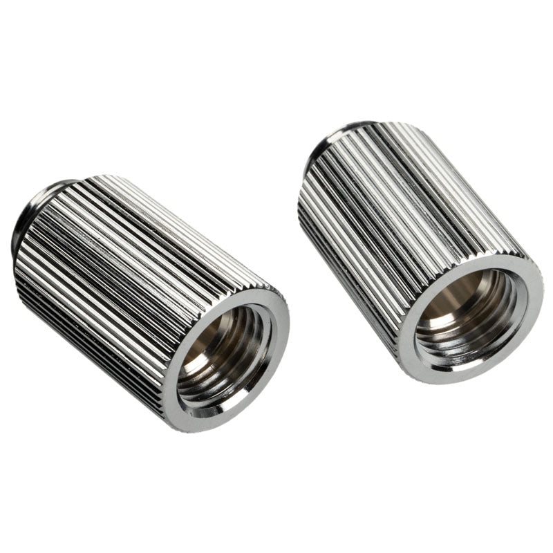Bitspower Touchaqua Adapter gerade G1/4 Zoll AG auf G1/4 Zoll IG - 2er Pack, 25mm, silber