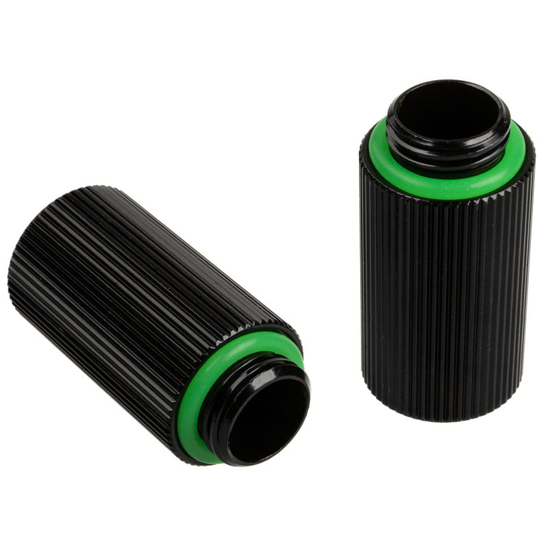 Bitspower Touchaqua Adapter gerade G1/4 Zoll AG auf G1/4 Zoll IG - 2er Pack, 30mm, schwarz